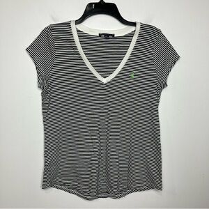 Ralph Lauren striped‎ v-neck tee size medium